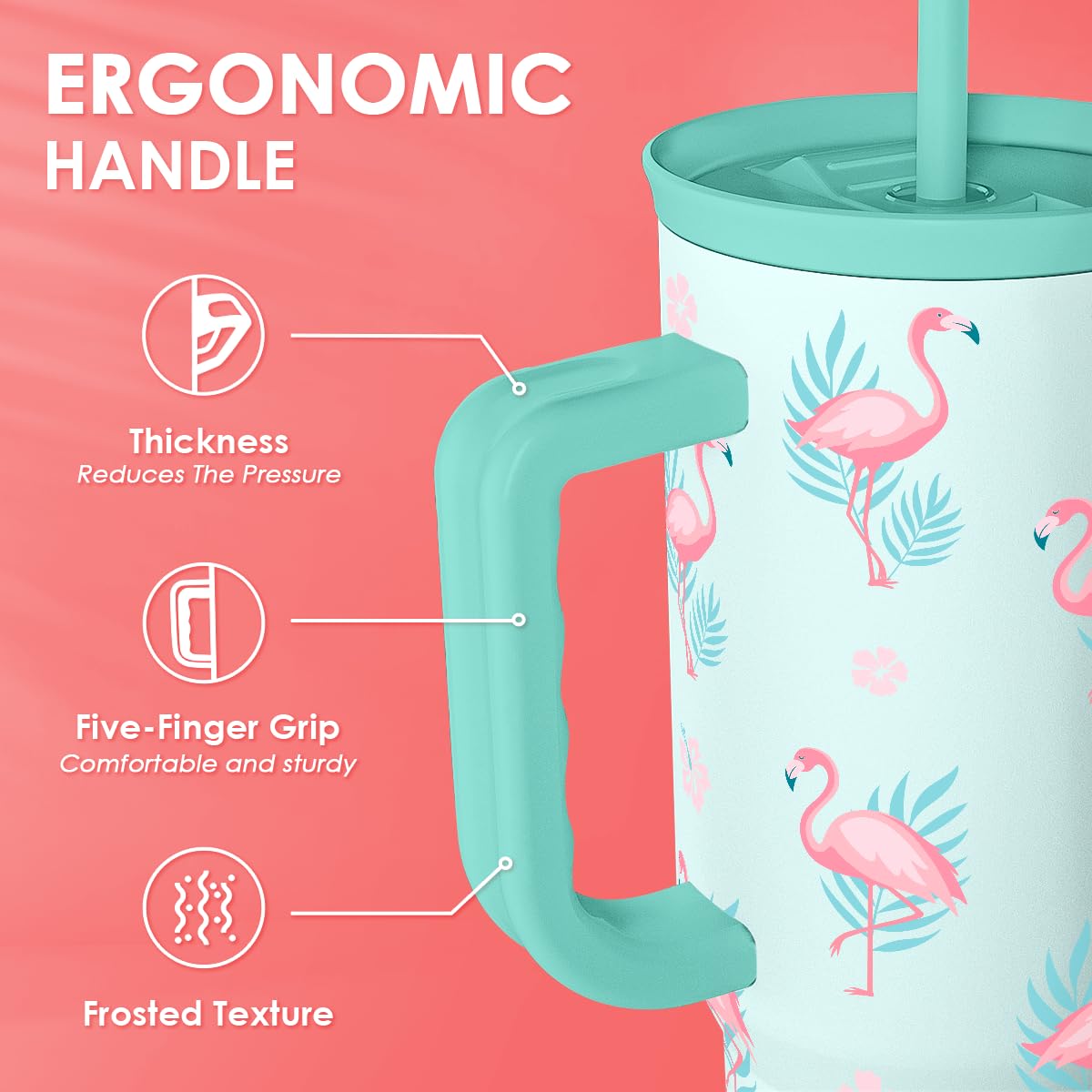 SANDJEST Flamingo Tumbler exterior built for daily durability and long-lasting use.