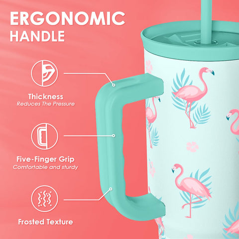 SANDJEST Flamingo Tumbler exterior built for daily durability and long-lasting use.