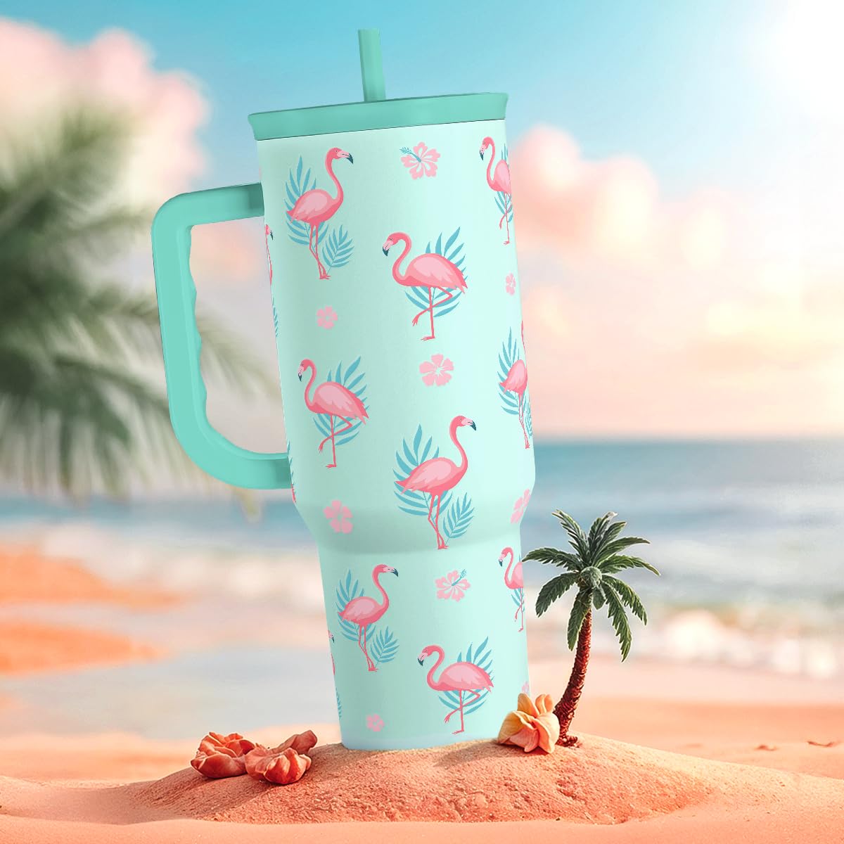 SANDJEST Flamingo Tumbler presented as a versatile gift option for loved ones.