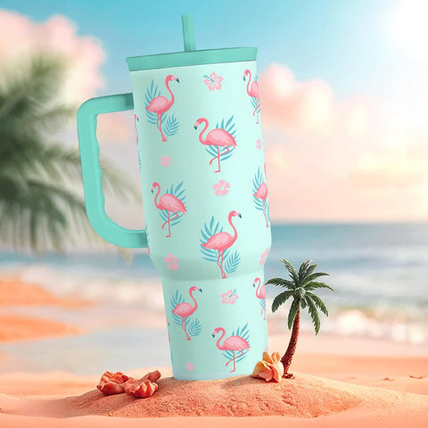 SANDJEST Flamingo Tumbler presented as a versatile gift option for loved ones.
