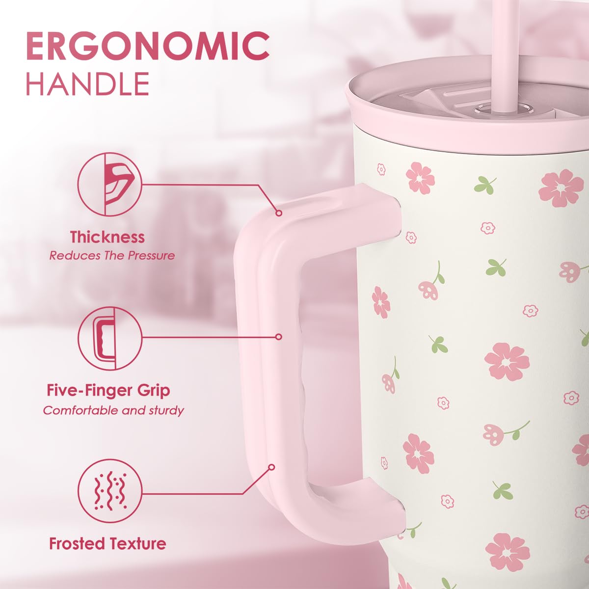 SANDJEST 40oz tumbler's double-wall design preserves flavor and temperature on adventures.