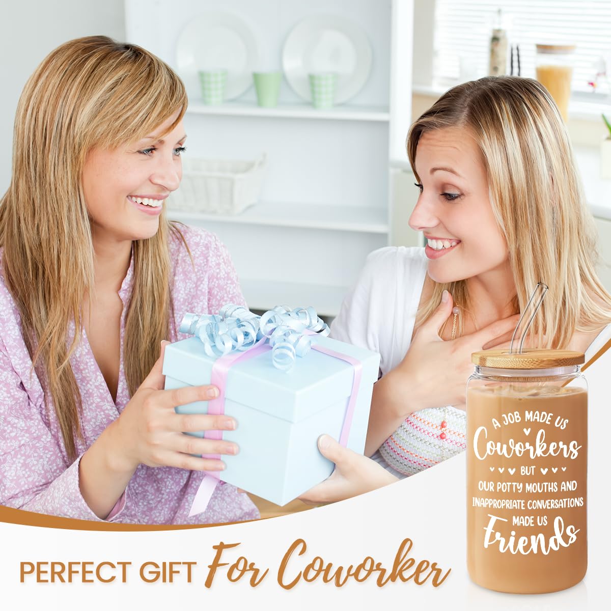 SANDJEST gift-ready glass bottle with bamboo lid for various occasions