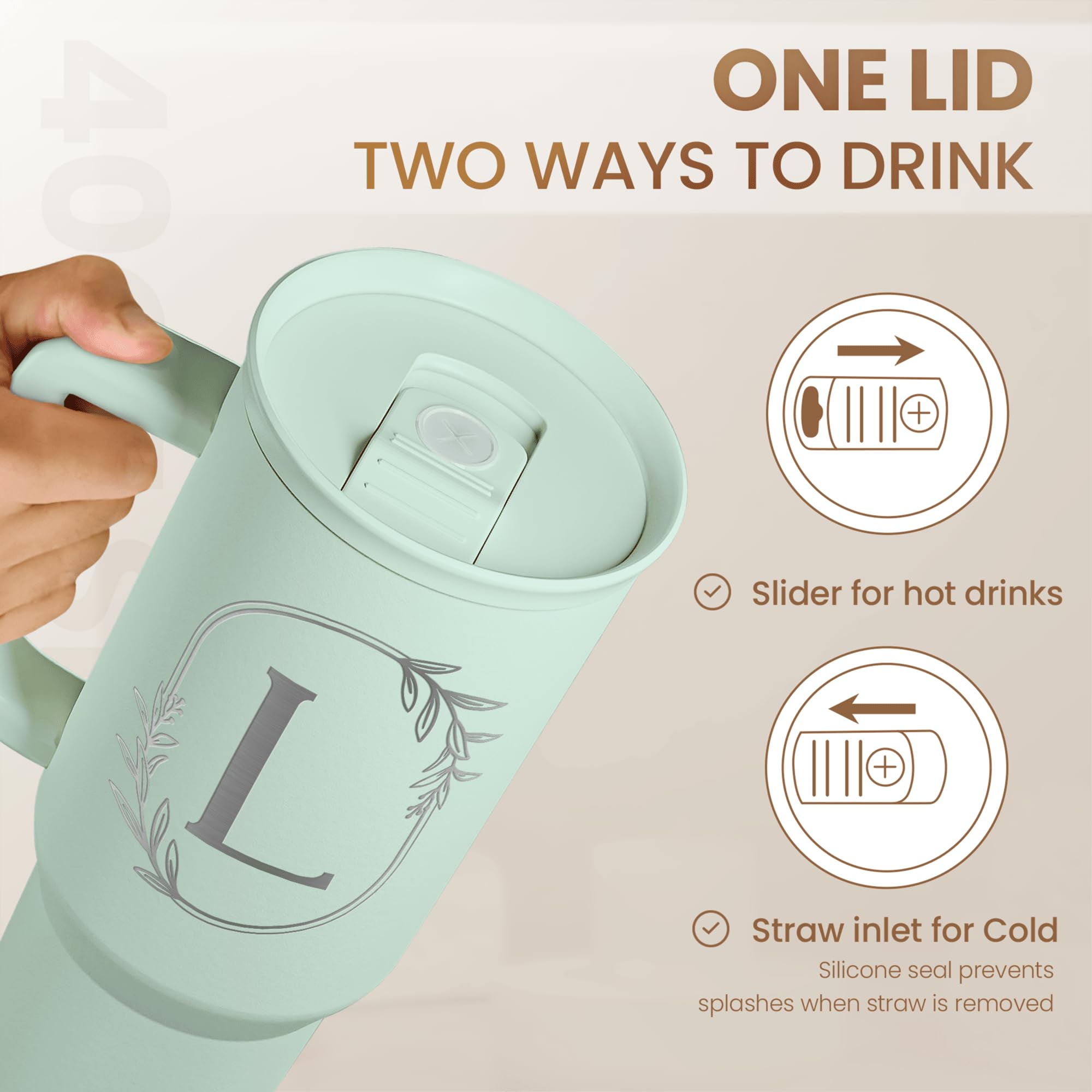 SANDJEST gift-ready monogram tumbler in elegant box.
