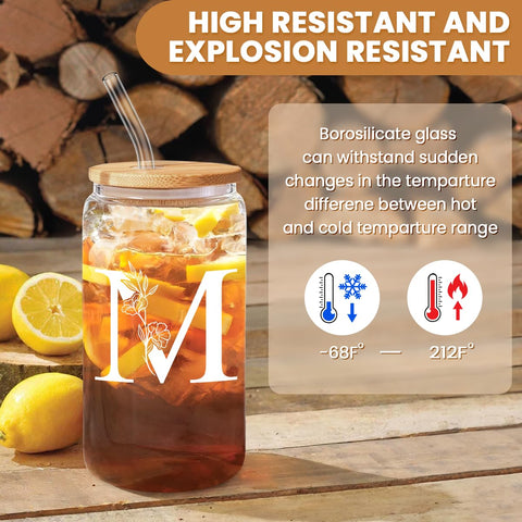 SANDJEST glass cup with bamboo lid keeps beverages fresh while reducing plastic waste.