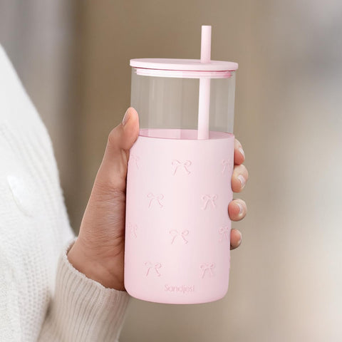 SANDJEST spill-proof lid keeps drinks contained during travel