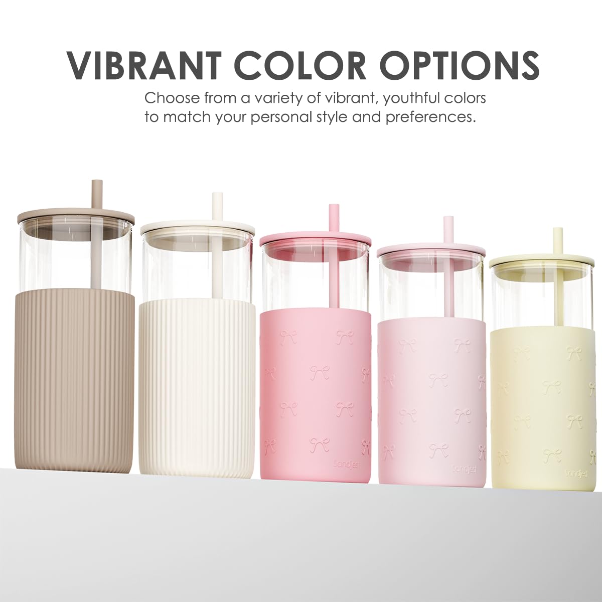 SANDJEST colorful silicone sleeve adds grip and style