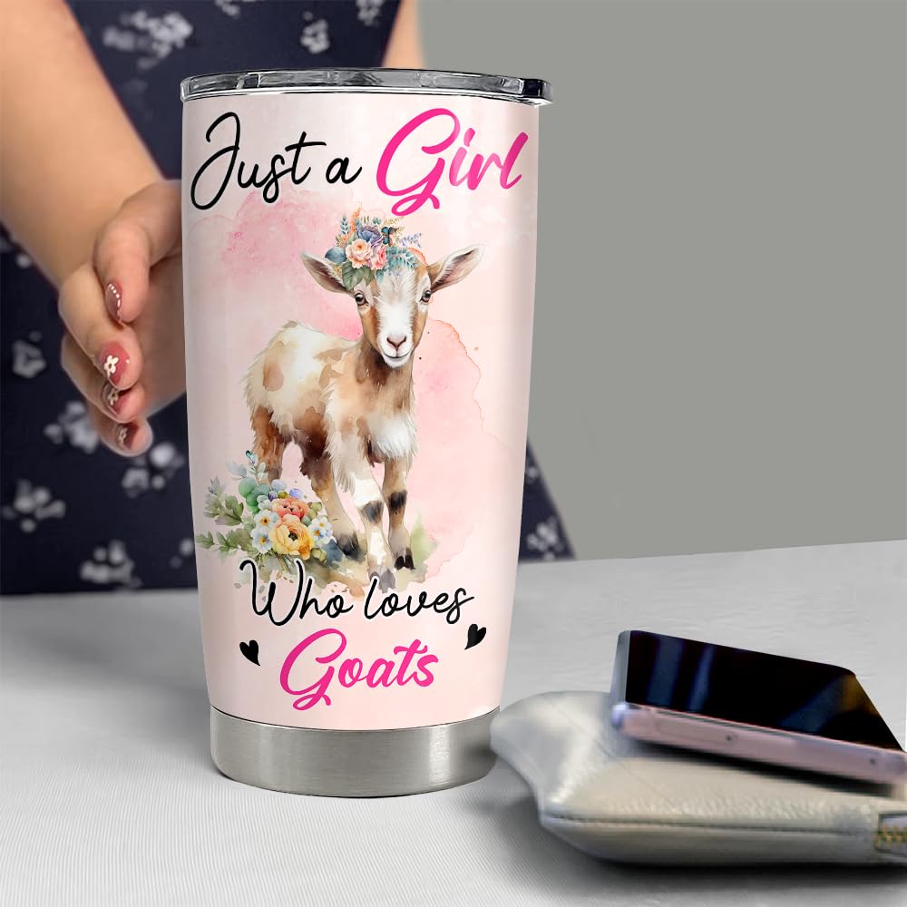 SANDJEST Goats design tumbler offers vibrant style and practicality.