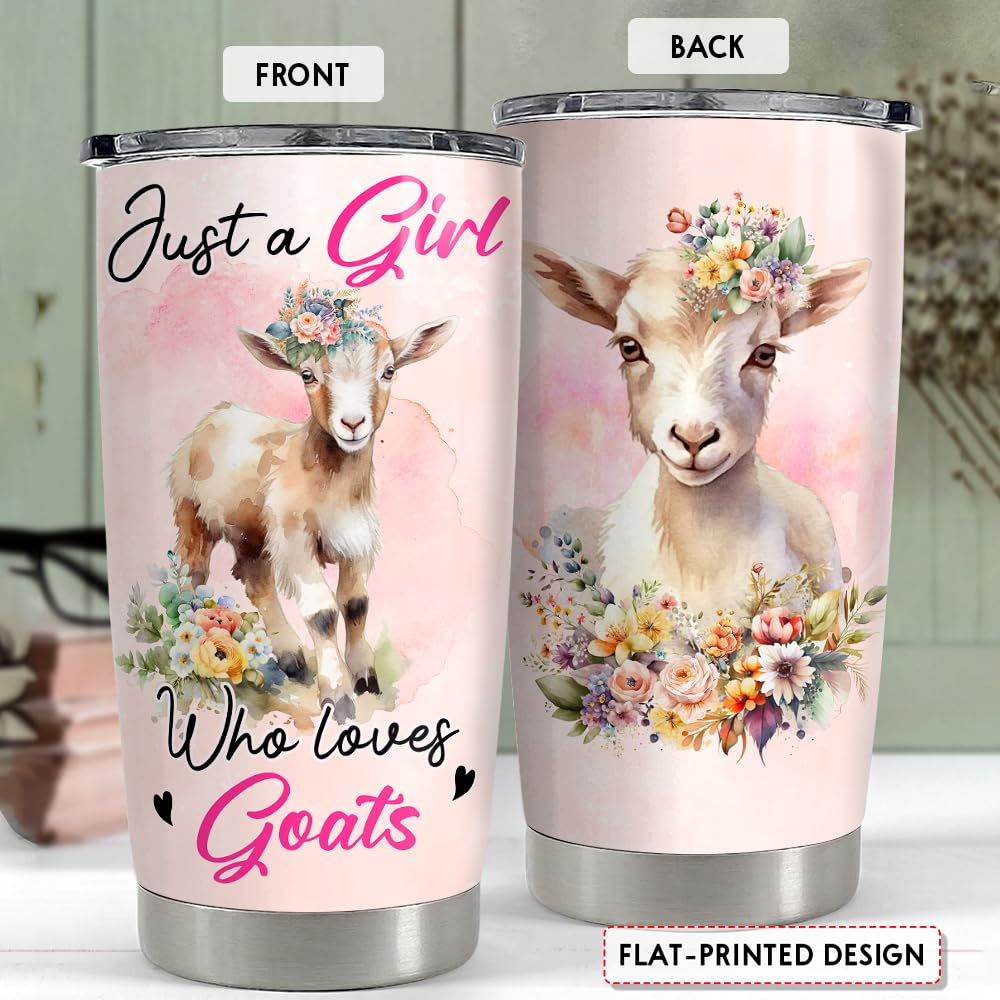 SANDJEST Goat Tumbler for girl loves goats, a stylish hydration companion.