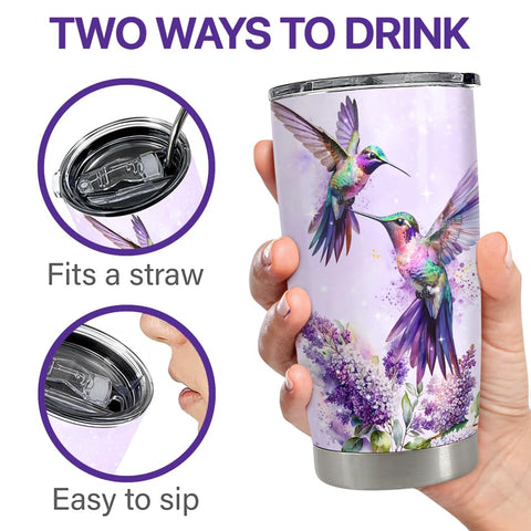 SANDJEST Hummingbird Tumbler 20oz gift-packaging highlights a thoughtful present idea.