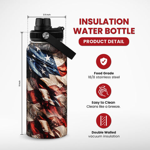 SANDJEST 32oz bottle shows ergonomic grip for easy one-handed hydration