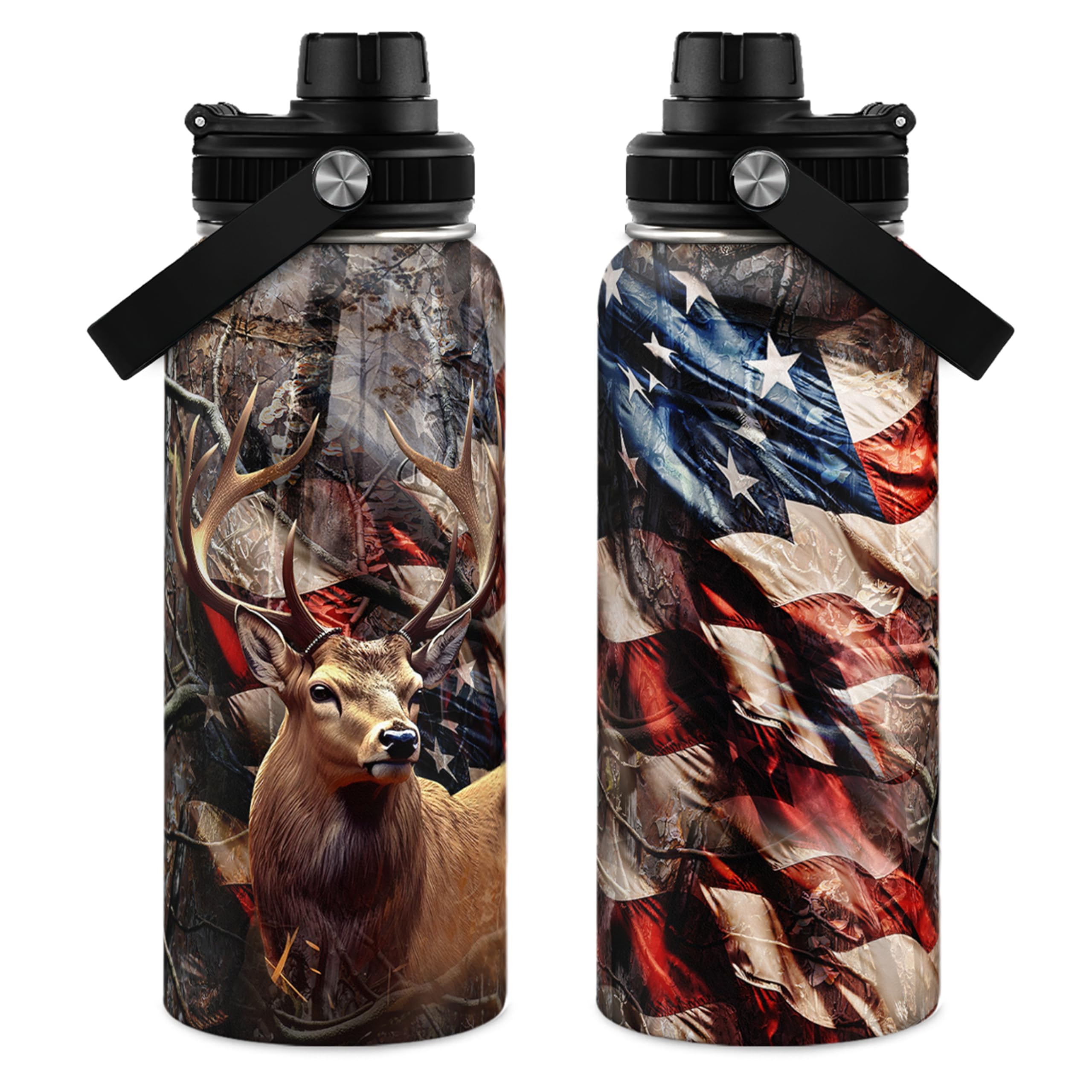 SANDJEST Hunting Bottle 32oz with leakproof lid prevents spills during outdoor use