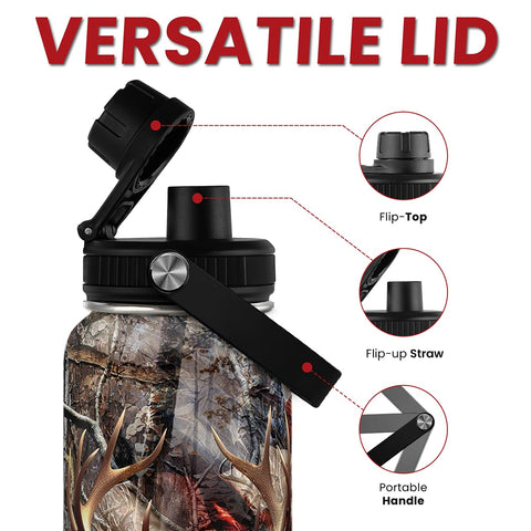 SANDJEST stainless steel 32oz insulated bottle maintains beverage temperature