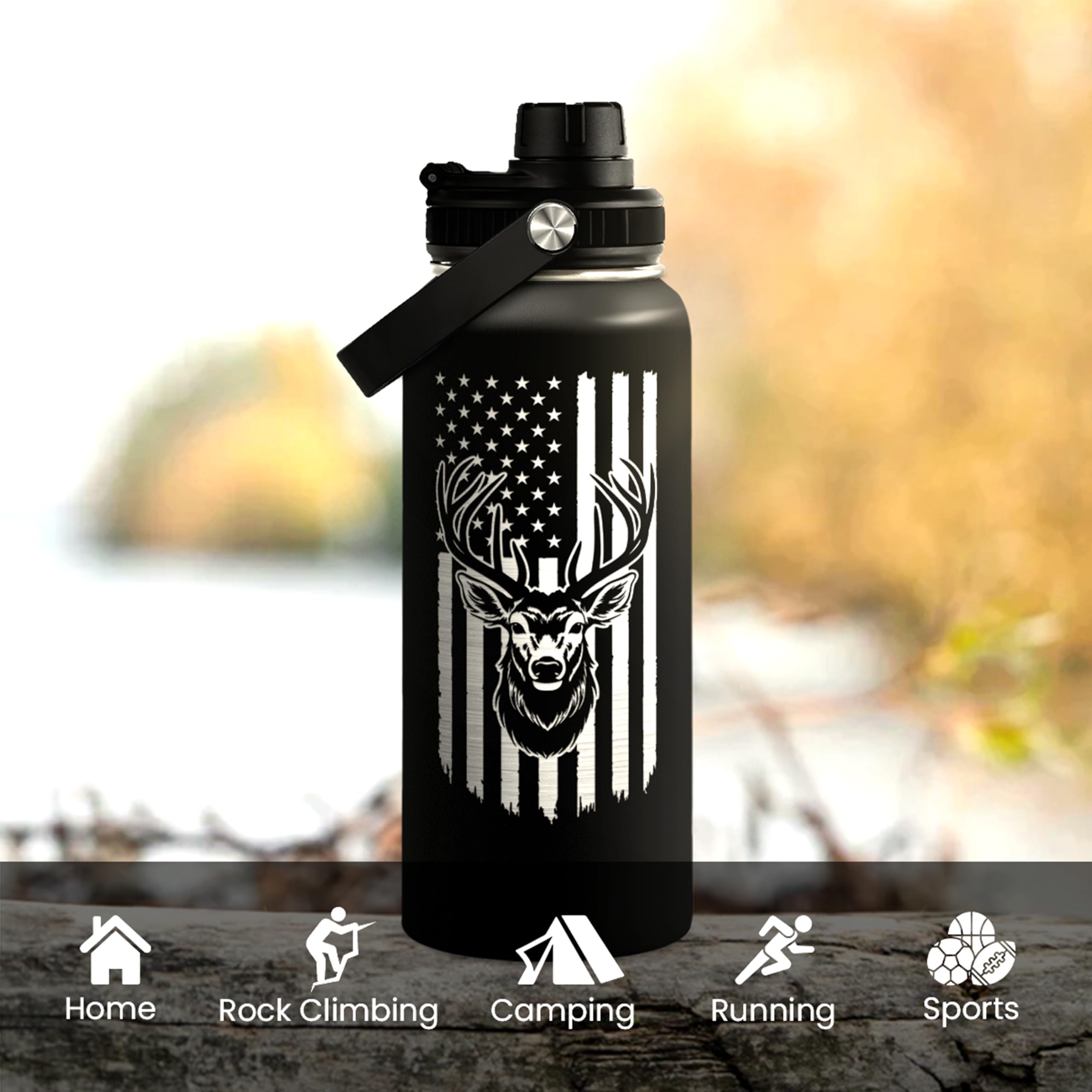 SANDJEST rugged stainless steel bottle for durable hydration