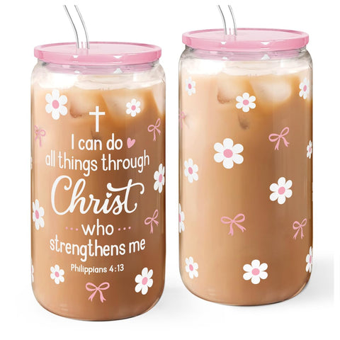 SANDJEST tumbler showcases a clear glass design for easy beverage monitoring.