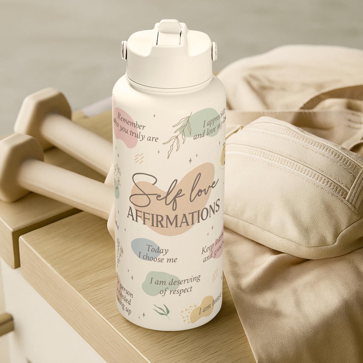 SANDJEST 32oz bottle with glossy finish stands out in any lineup.