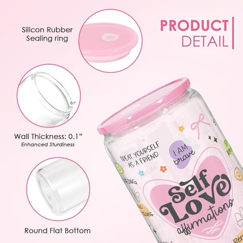 SANDJEST Inspiration Glass Can glass straw assembly for easy cleaning.