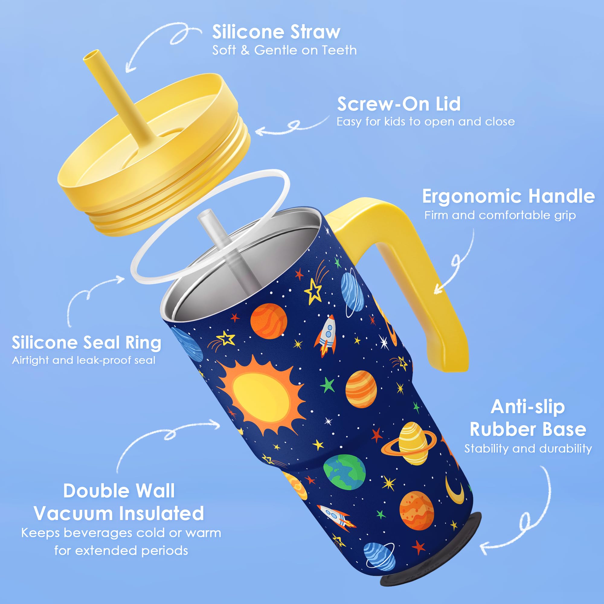Sandjest insulated 20oz stainless-steel tumbler keeps drinks cool.