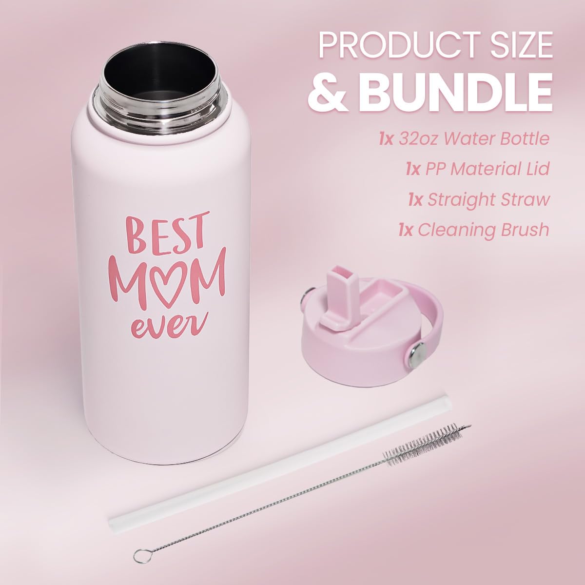 SANDJEST insulated stainless steel bottle keeps drinks cold or hot throughout the day.