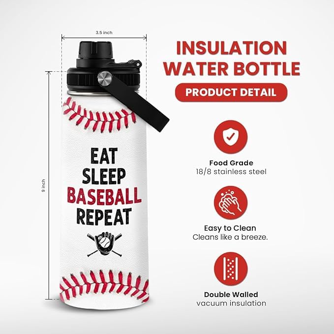 SANDJEST insulated stainless steel sport bottle keeps drinks at the right temperature during workouts.