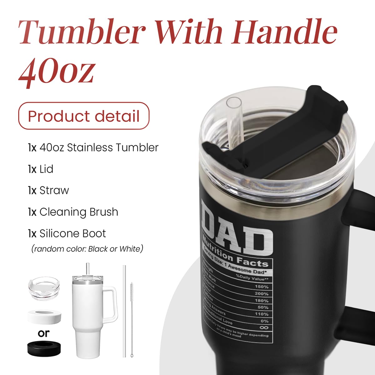 SandJEST insulated stainless steel tumbler with handle keeps drinks hot or cold.