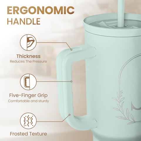 SANDJEST insulated travel cup 40oz preserves temperature during commute