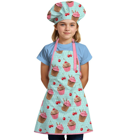 SANDJEST kid apron and chef hat set for playful culinary lessons.