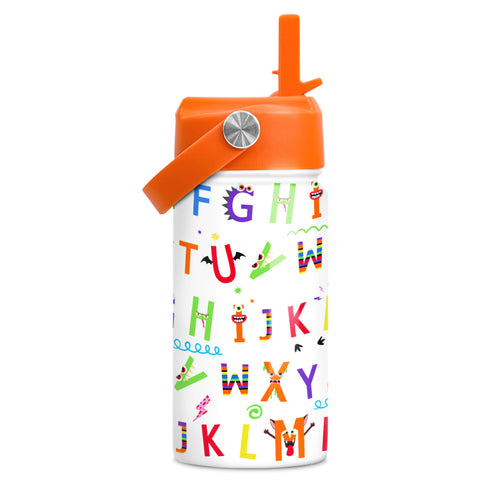 SANDJEST kids bottle with straw lid in bright colors for easy hydration on the go.