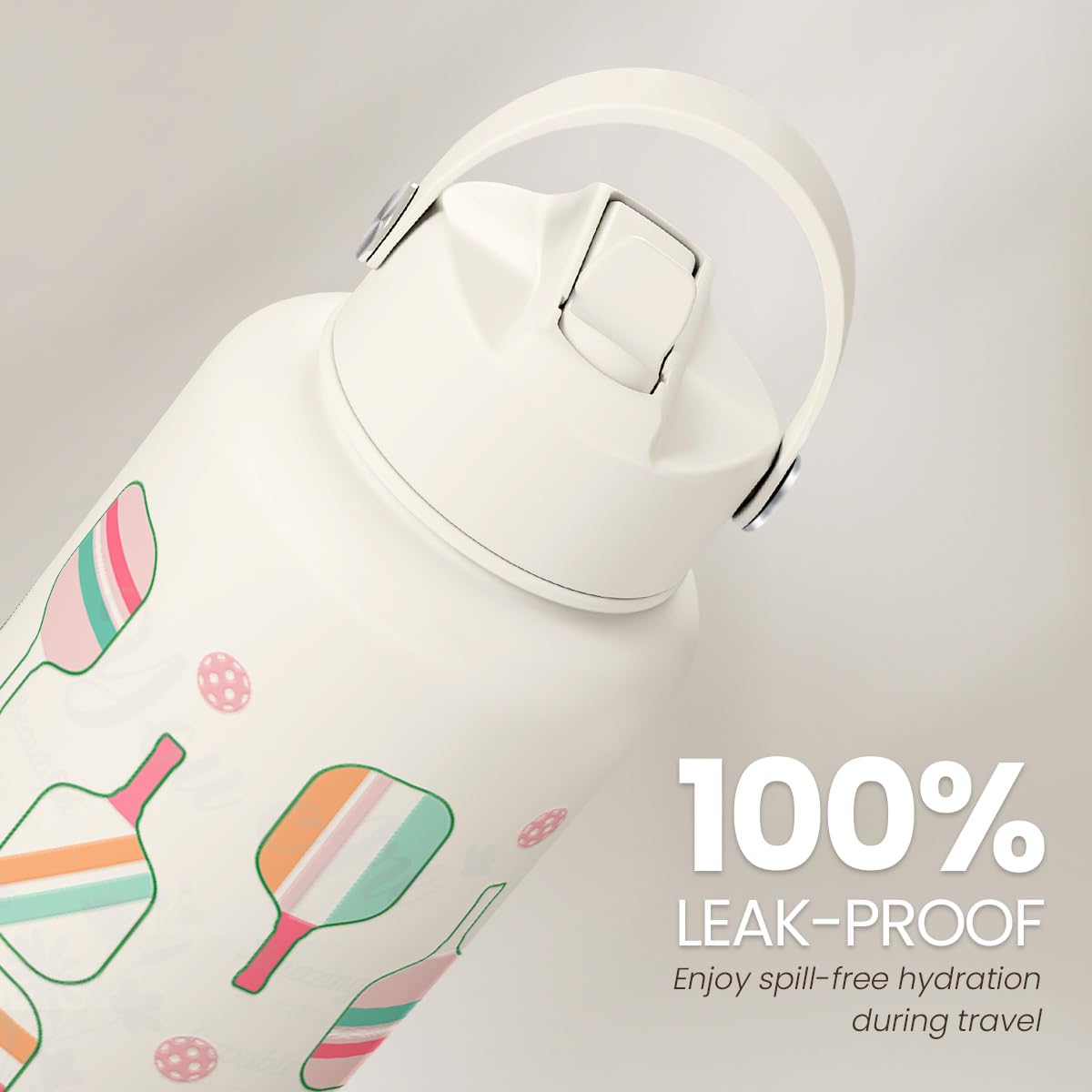 SANDJEST leakproof bottle top prevents spills in bag
