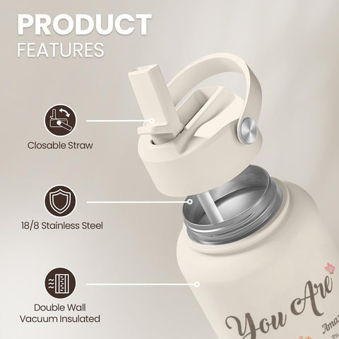 SANDJEST bottle with leakproof lid prevents spills during workouts or travel.