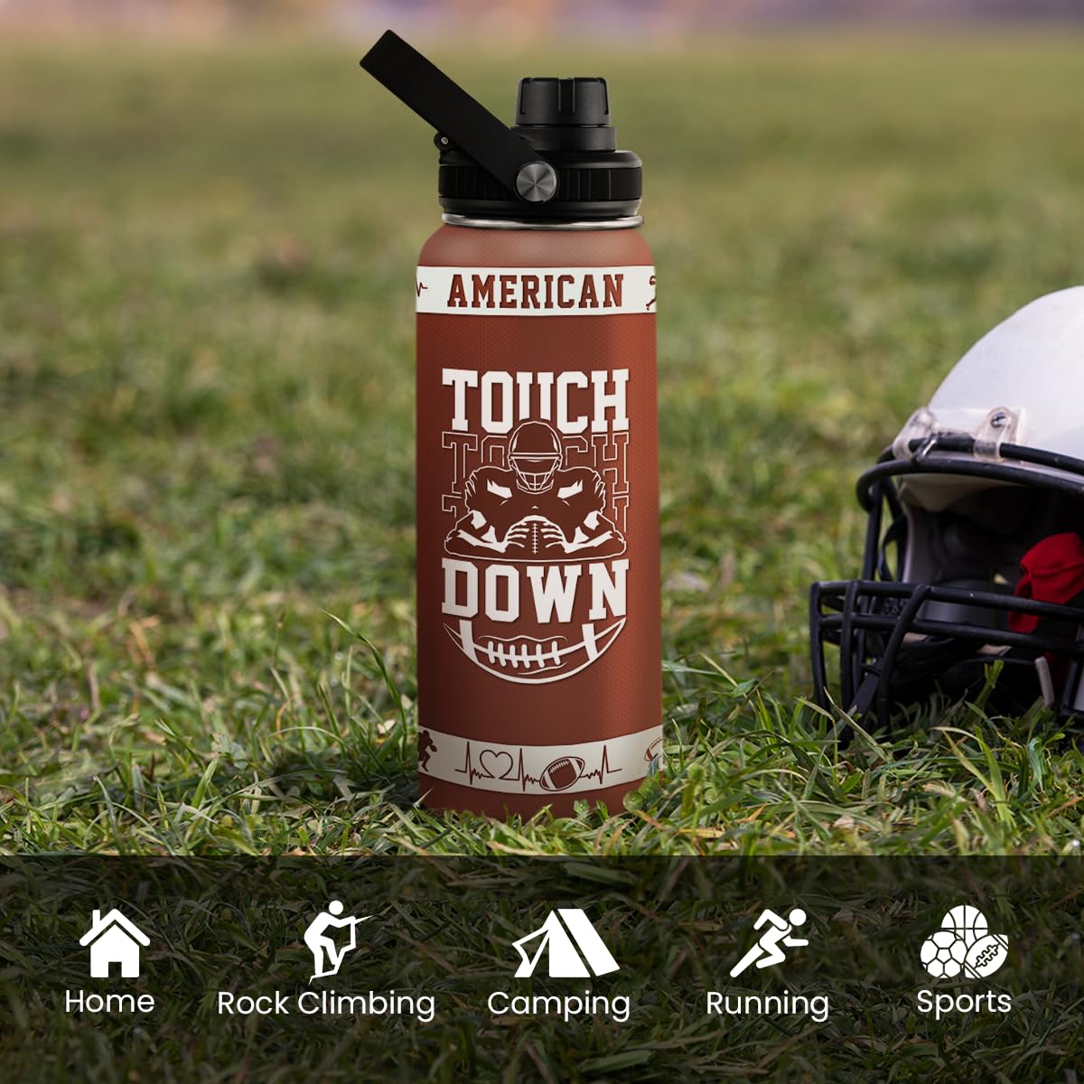 SANDJEST leakproof lid bottle minimizes spills in gym bags.