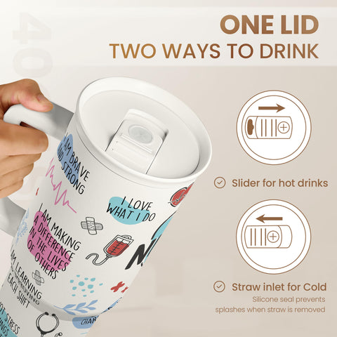 SANDJEST Nurse Tumbler design varieties highlight personal style