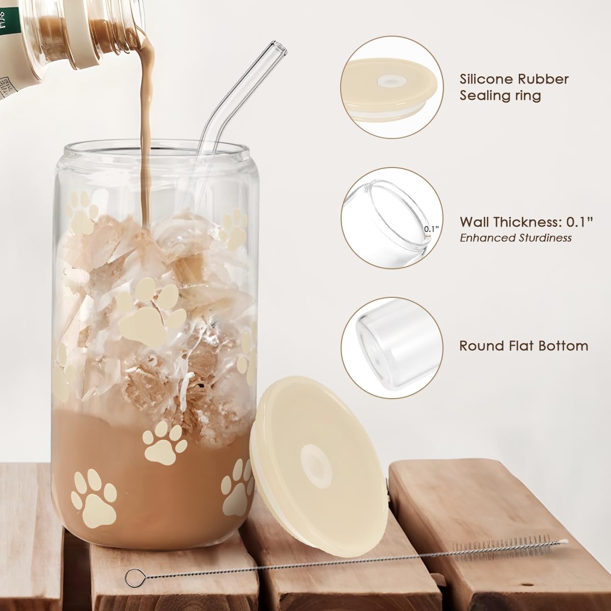Sandjest paw-print design detail adds cute flair to daily routines