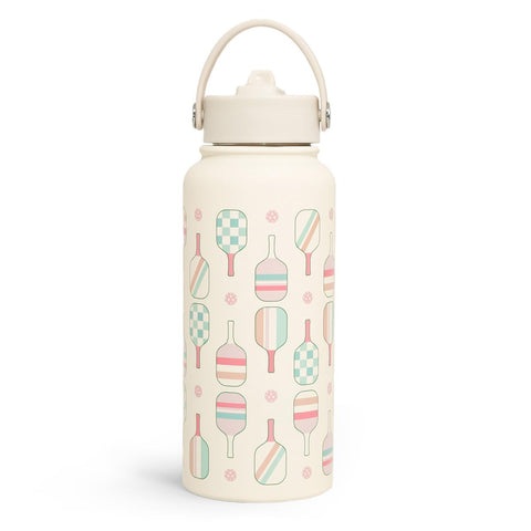 SANDJEST pickleball bottle 32oz on court ready for hydration