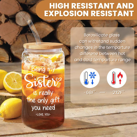 SANDJEST glass straw close-up emphasizes reusable design and easy cleaning.