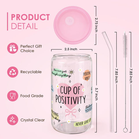 SANDJEST iced-coffee tumbler with clear glass and lid for easy sipping on the move