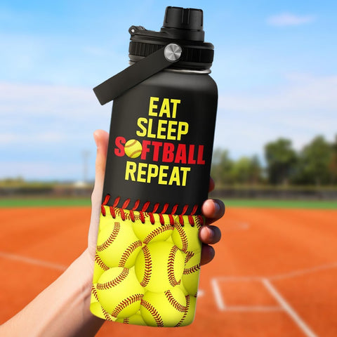 Sandjest softball gift bottle 32oz stylish-design option for fans.
