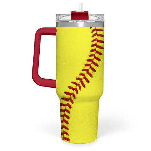 Sandjest softball tumbler 40oz with handle keeps drinks cold during games