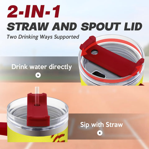 Sandjest softball tumbler makes a versatile gift for coaches, players, or sports enthusiasts