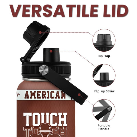 SANDJEST sport bottle with ergonomic grip fits comfortably in hand.