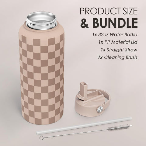SANDJEST stainless steel bottle ergonomic shape for easy grip