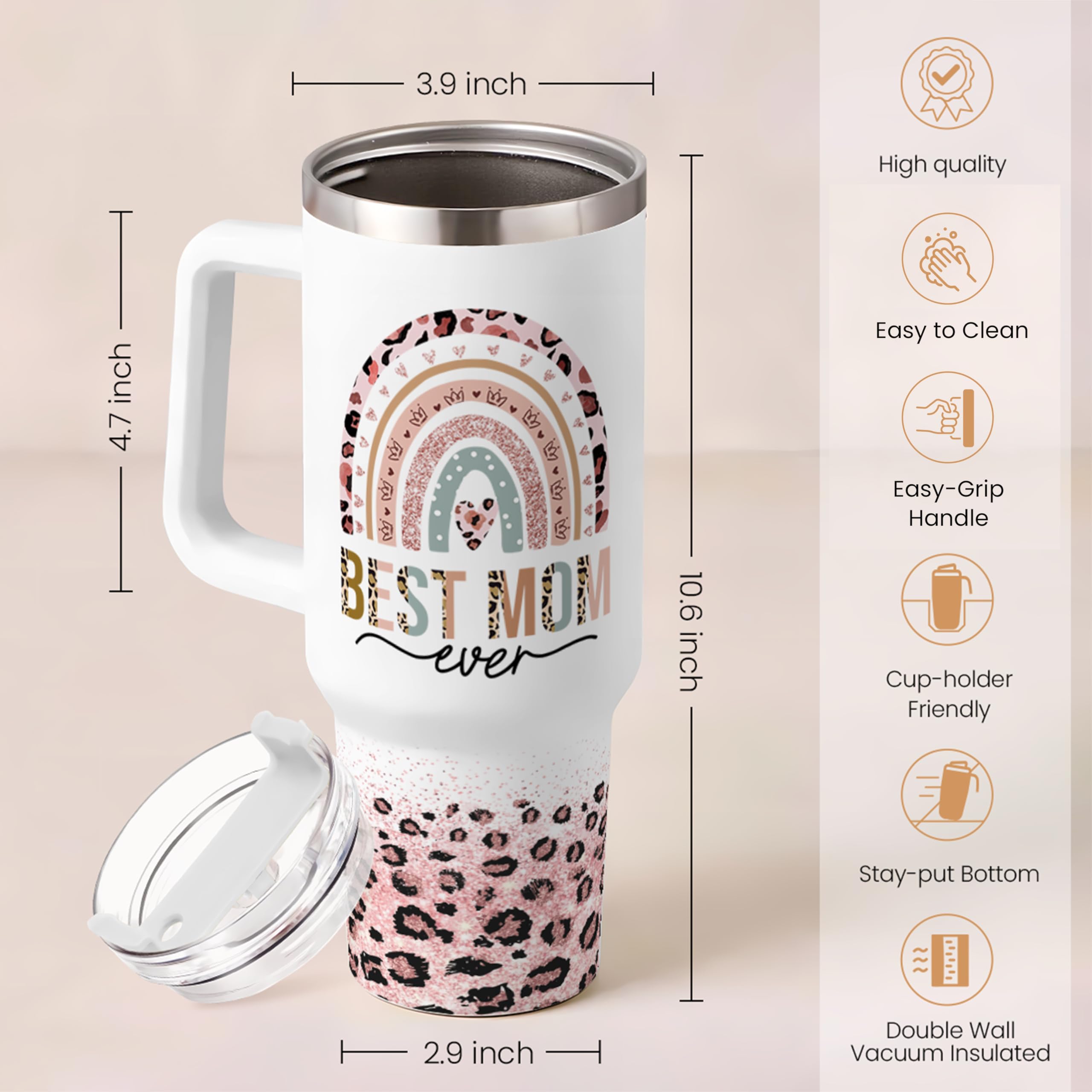 SANDJEST stainless steel double-wall tumbler preserves beverage temperature longer for daily routines.