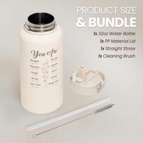 SANDJEST 32oz insulated bottle for long outdoor days and gym sessions.