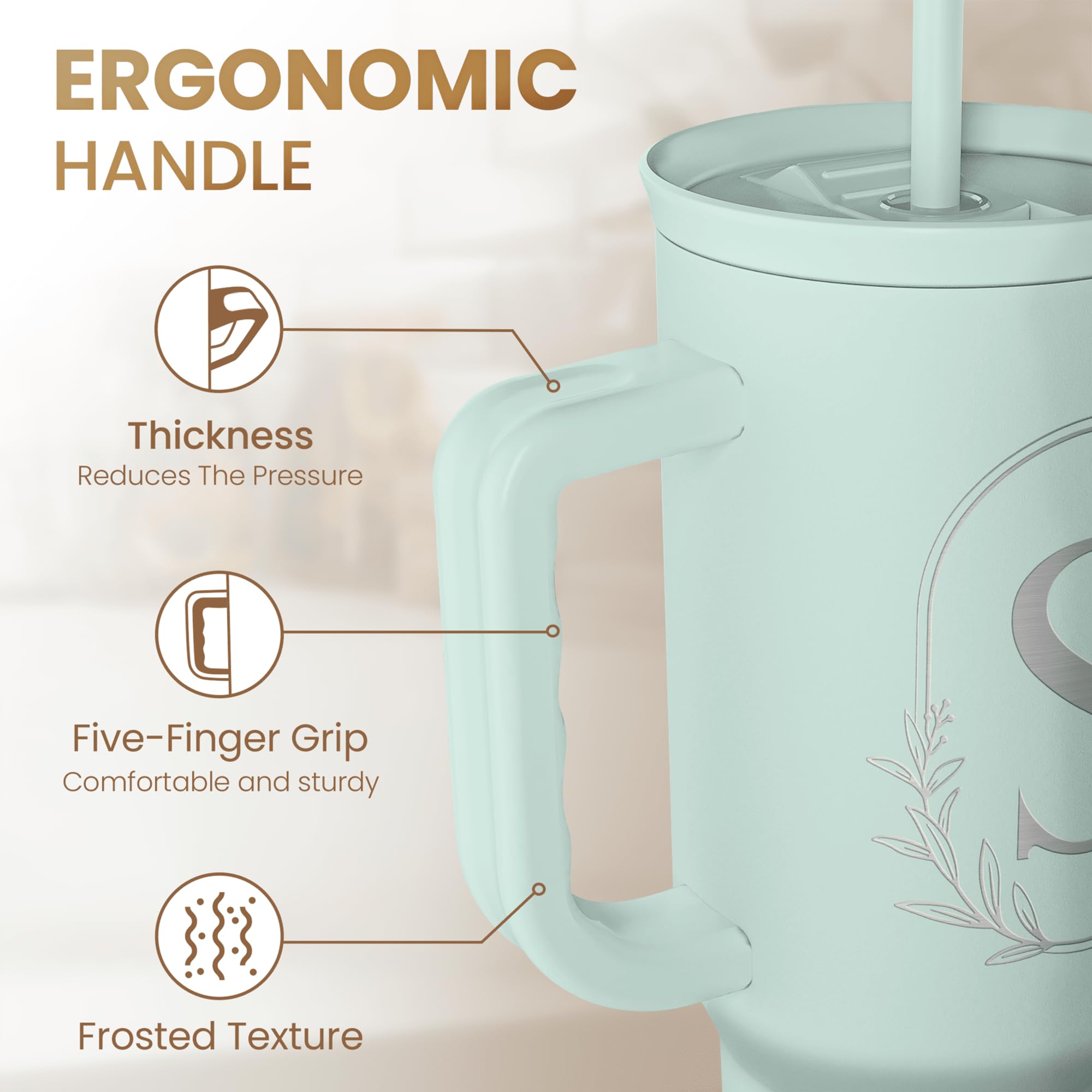 SandJEST stainless steel double-wall tumbler keeps drinks cold or hot.