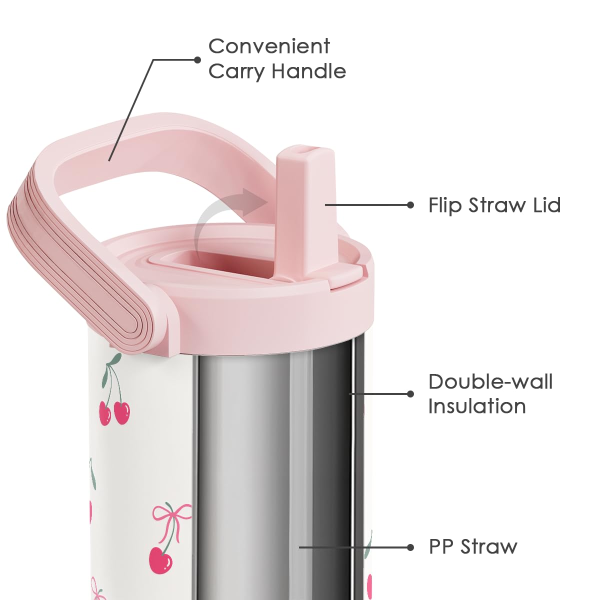 SANDJEST straw lid tumbler ready for easy sipping during workouts