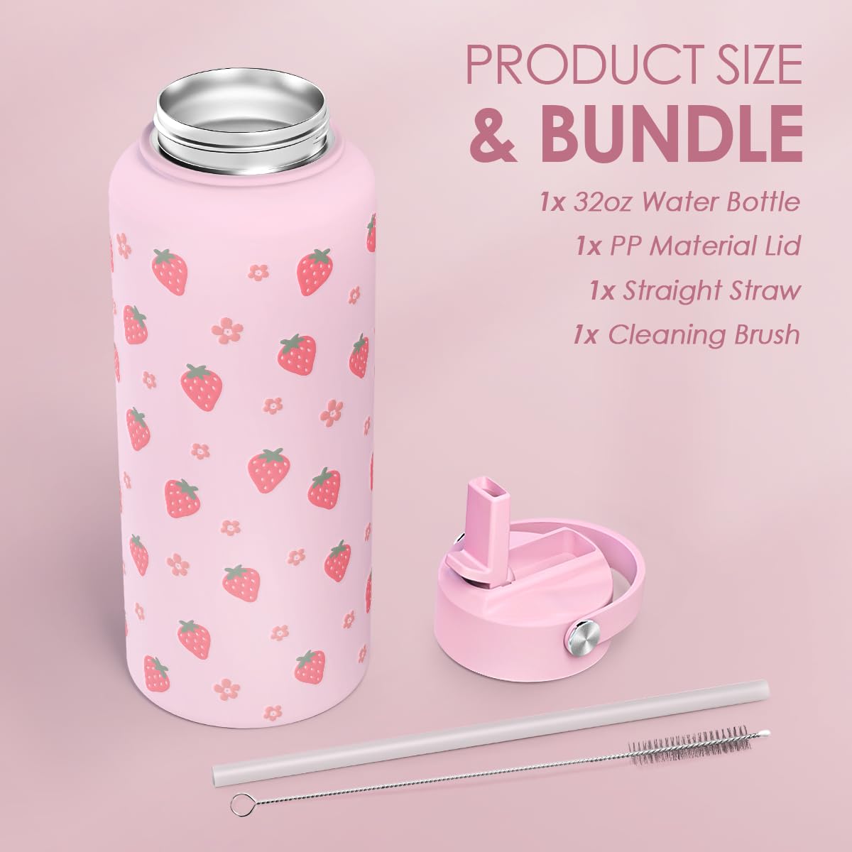 Insulated cap on the SANDJEST bottle helps maintain beverage temperature.