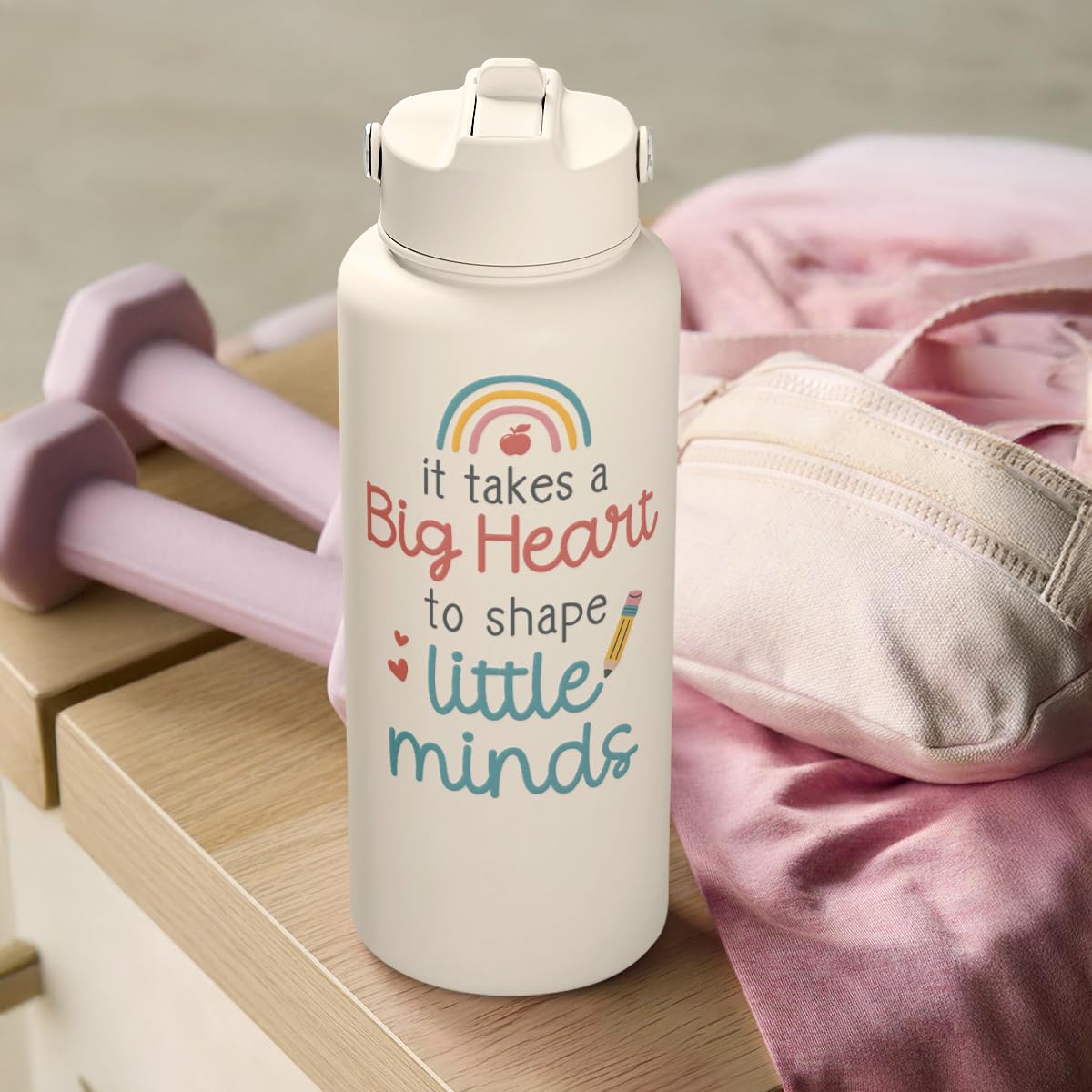 SANDJEST teacher gift packaging ideas included with the bottle.