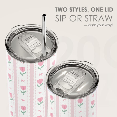SANDJEST Tulip Tumbler 20oz in cup holder for commuting