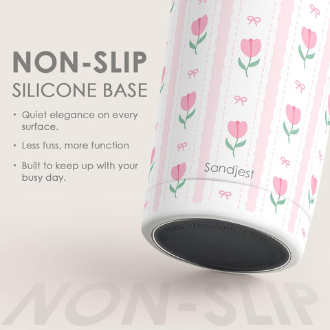 SANDJEST Tulip Tumbler 20oz in hand with comfortable grip