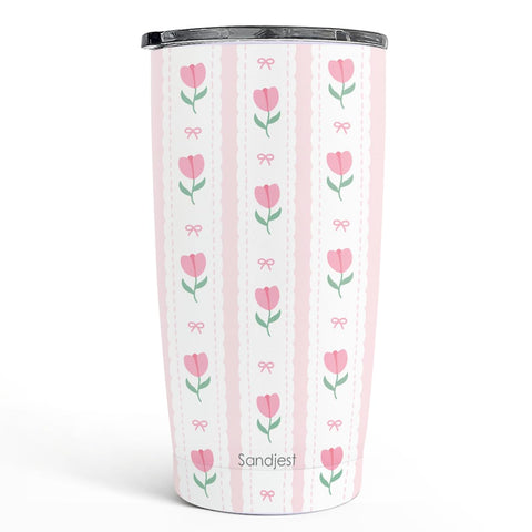 SANDJEST Tulip Tumbler 20oz side view for daily use and style