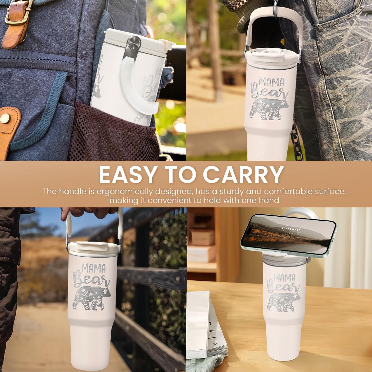 SANDJEST Vacuum insulation keeps hot or cold drinks for hours